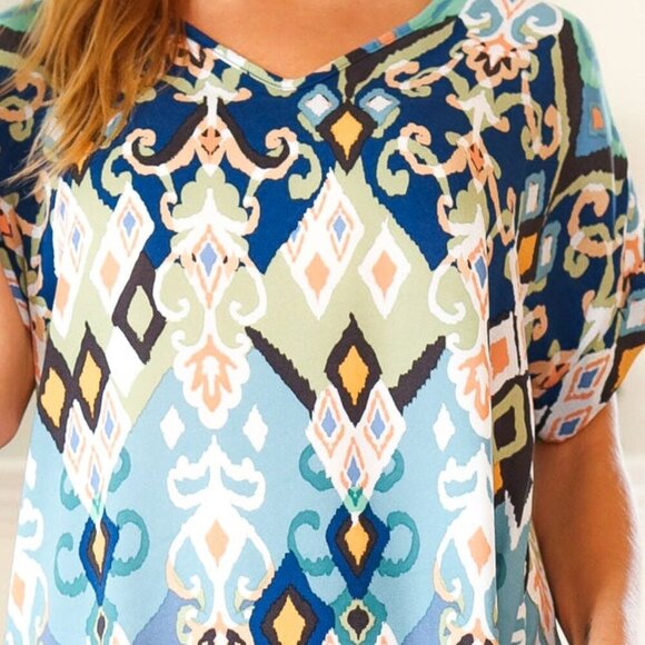 New Boho V Neck Dress by First Love  Size 2x - Picture 8 of 9